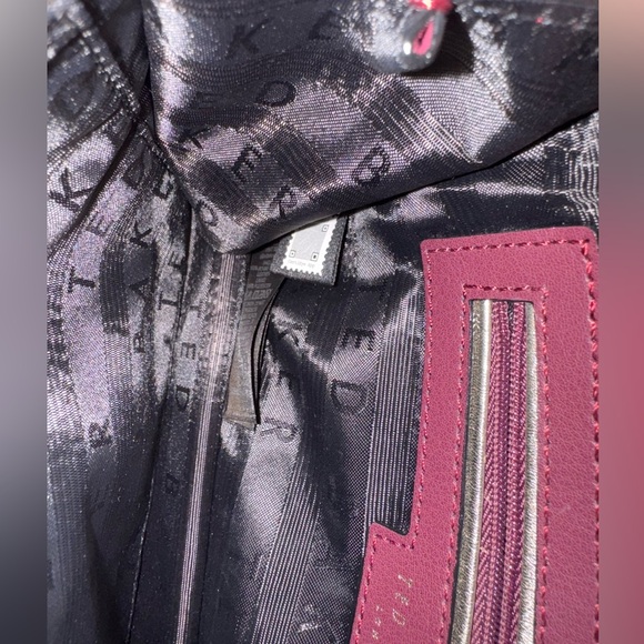Ted Baker London Burgundy Crossbody Leather Purse - Picture 5 of 7
